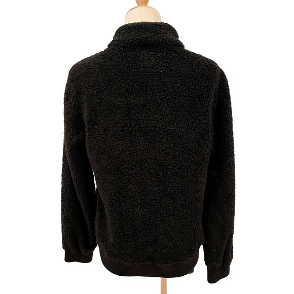 Rails Austin Black High Pile Fleece Full Zip Front Jacket XS Sherpa - Picture 4 of 11